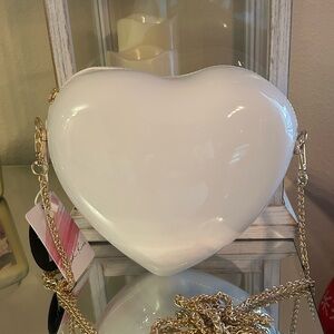 Heart shaped PVC sling purse
